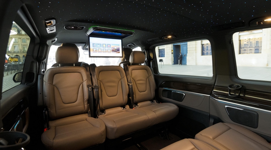 Starry sky Mercedes V-Class interior